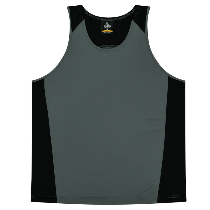Premier Kids Singlets - ASHE/BLACK