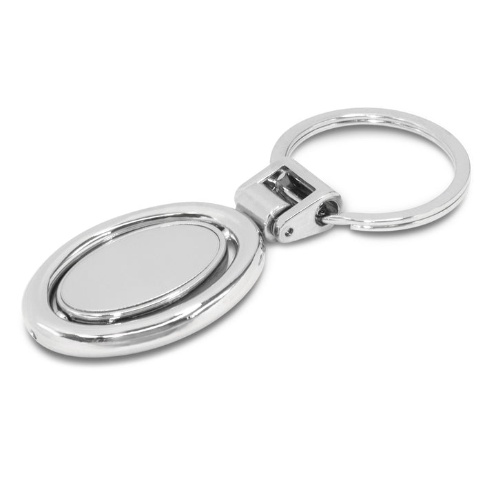 TRENDS Spinning Metal Key Ring - Shiny Chrome