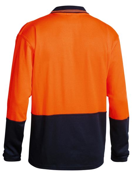 Bisley Hi Vis Polo Shirt BK6234 - Orange/Navy rear
