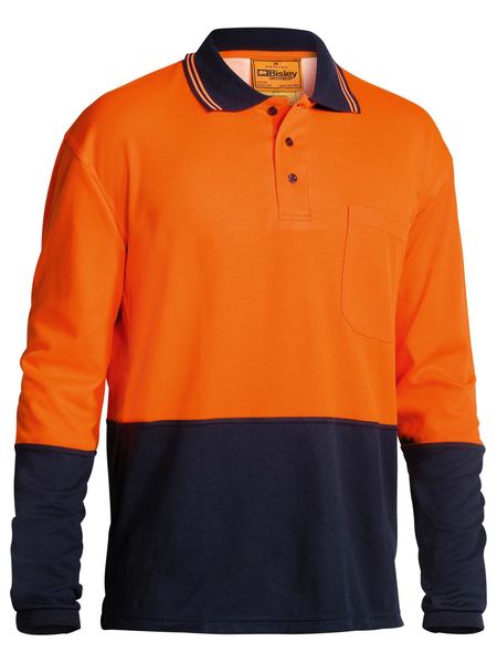 Bisley Hi Vis Polo Shirt BK6234 - Orange/Navy front
