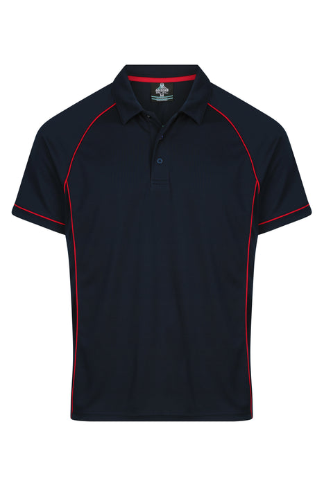 Endeavour Mens Polos - NAVY/RED