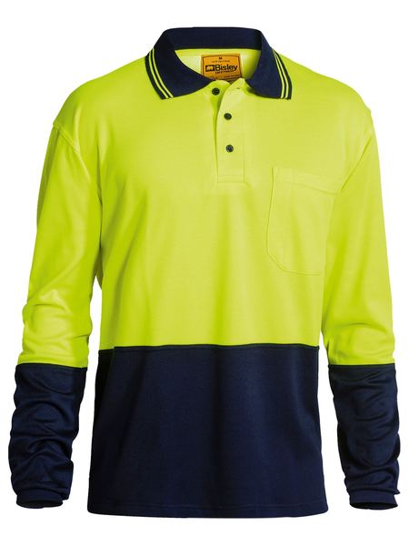 Bisley Hi Vis Polo Shirt BK6234 - Yellow/Navy front
