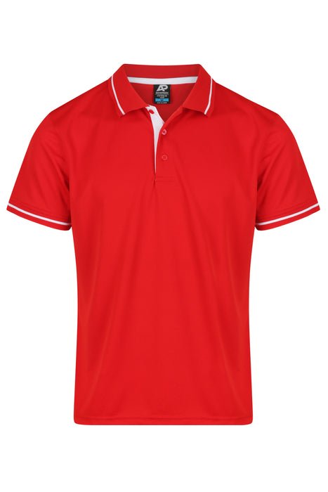 Cottesloe Mens Polos - RED/WHITE
