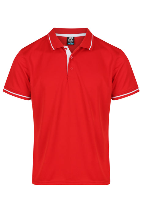 Cottesloe Mens Polos - RED/WHITE