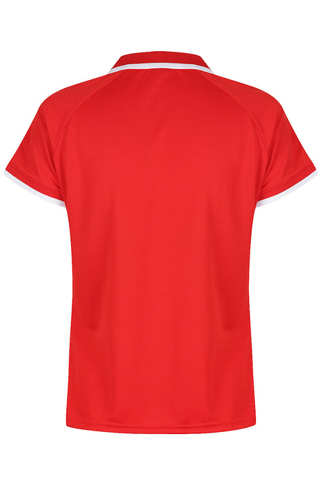 Double Bay Lady Polos - RED/WHITE