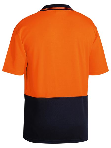Bisley Hi Vis Polo Shirt BK1234 - Orange/Navy rear