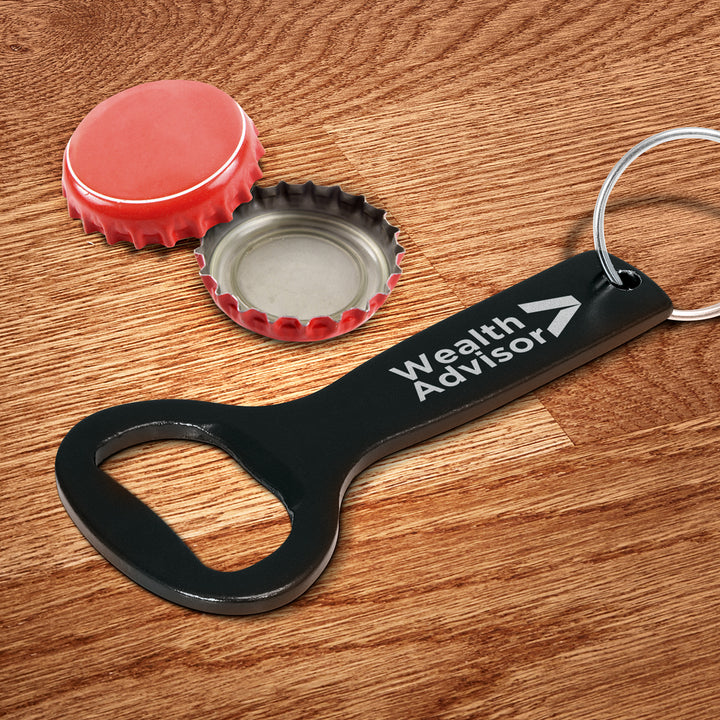 TRENDS Bristol Bottle Opener Key Ring laser engraved logo included