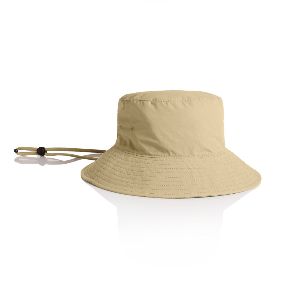 AS Colour Nylon Wide Brim Bucket Hat 1174 - Khaki front