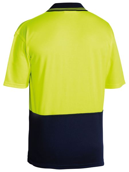 Bisley Hi Vis Polo Shirt BK1234 - Yellow/Navy rear