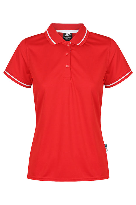 Cottesloe Lady Polos - RED/WHITE