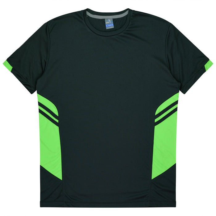 Tasman Mens Tees - SLATE/NEON GREEN