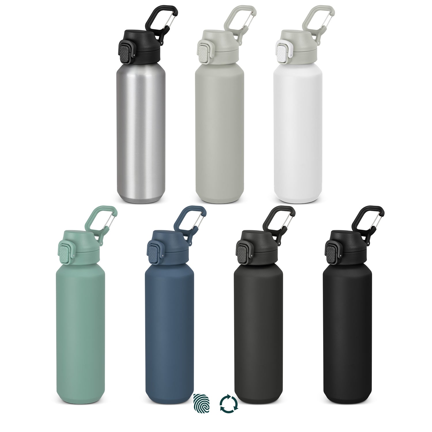 TRENDS Equinox Recycled Aluminium Bottle Pad Printed logo included