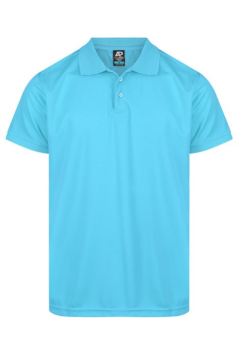 Lachlan Mens Polos - CYAN