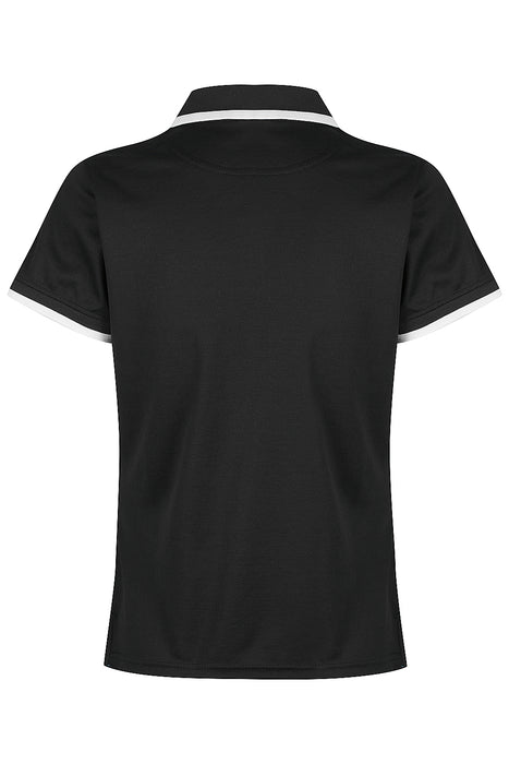 Portsea Lady Polos - BLACK/WHITE