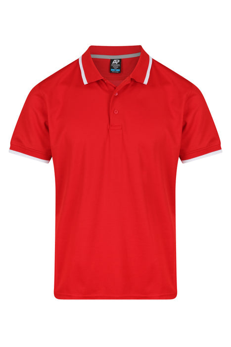 Portsea Mens Polos - RED/WHITE
