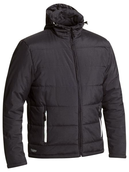 Bisley Puffer Jacket with Adjustable Hood BJ6928 - Charcoal front