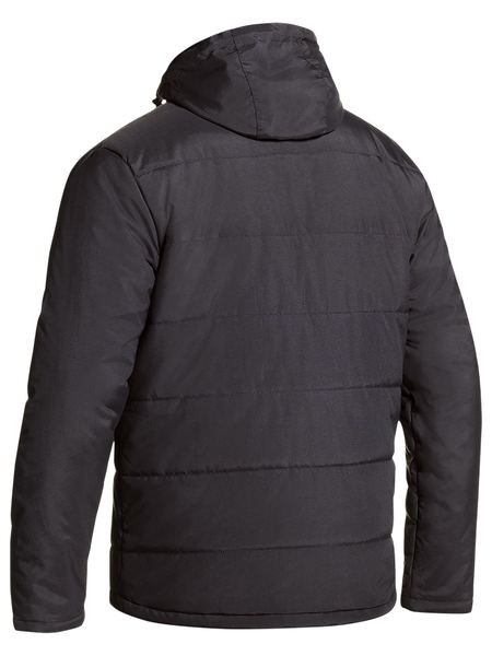 Bisley Puffer Jacket with Adjustable Hood BJ6928 - Charcoal rear