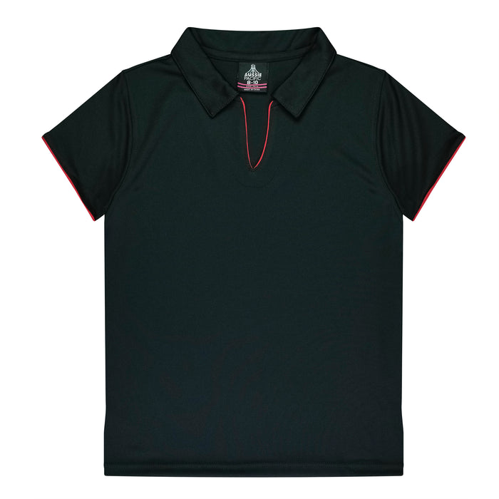 Yarra Lady Polos - BLACK/RED