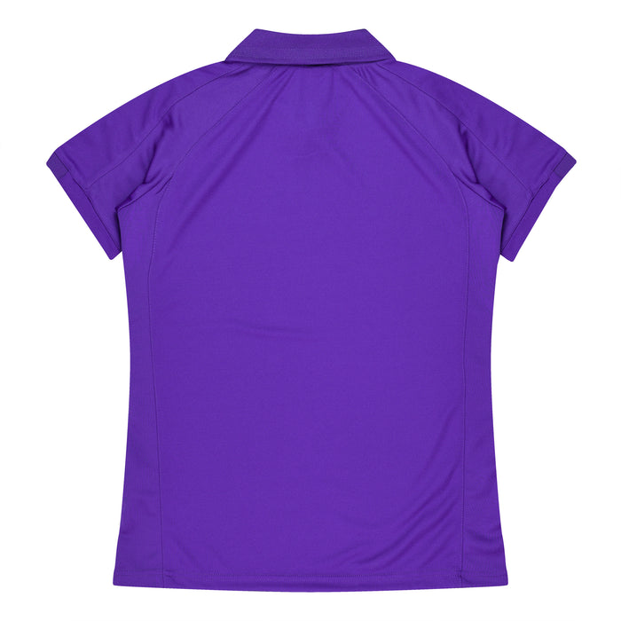 Flinders Lady Polos - PURPLE/WHITE