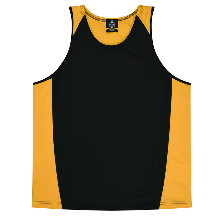 Premier Kids Singlets - BLACK/GOLD