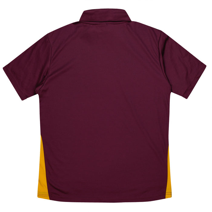 Paterson Kids Polos - MAROON/GOLD