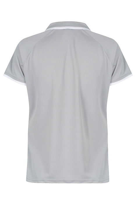 Double Bay Lady Polos - SILVER/WHITE