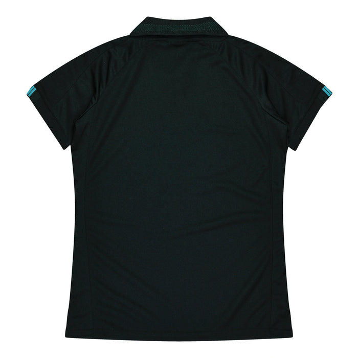 Flinders Lady Polos - BLACK/TEAL