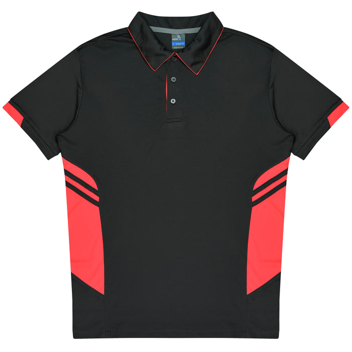 Tasman Kids Polos - SLATE/NEON PINK