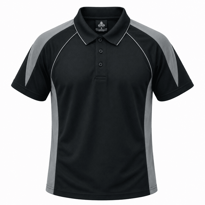 Premier Mens Polos - BLACK/ASHE