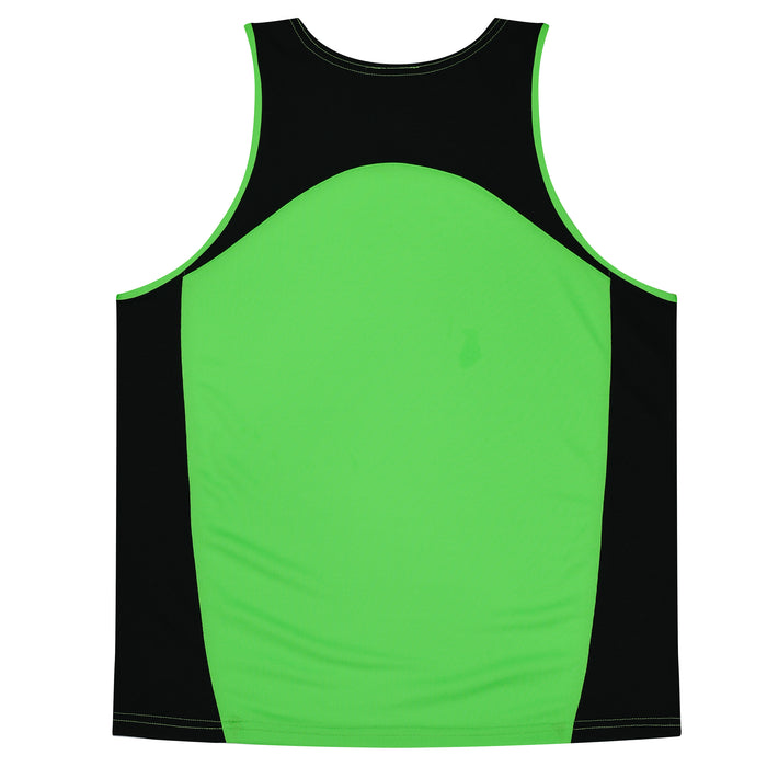 Premier Kids Singlets - APPLE/BLACK