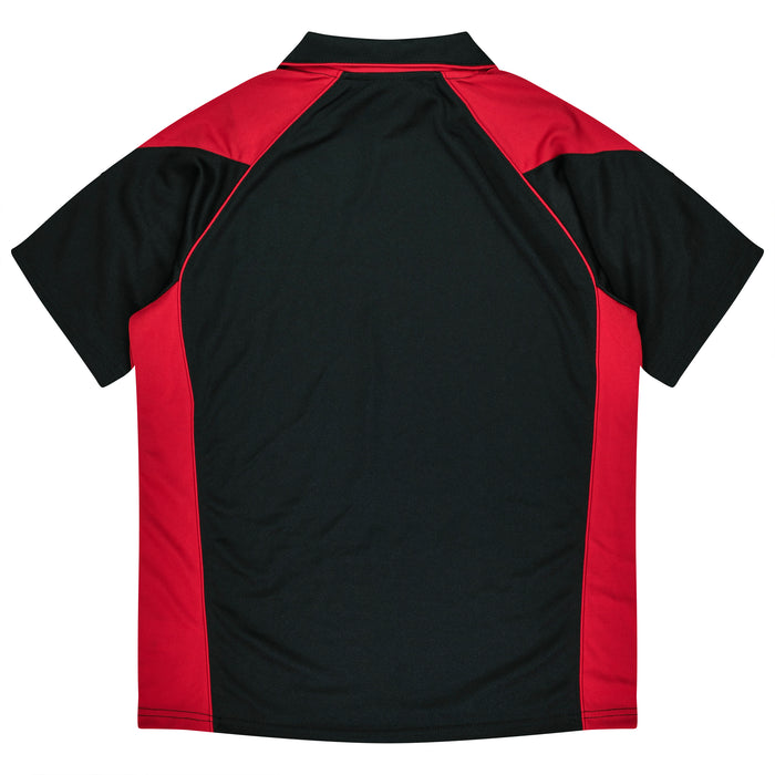 Premier Kids Polos - BLACK/RED