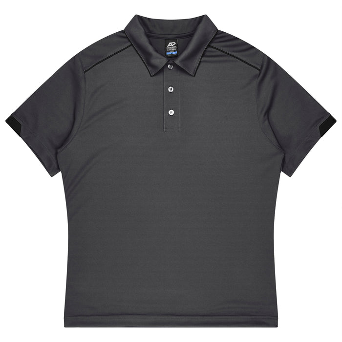 Currumbin Kids Polos - SLATE/BLACK