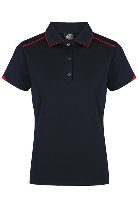 Currumbin Lady Polos - NAVY/RED