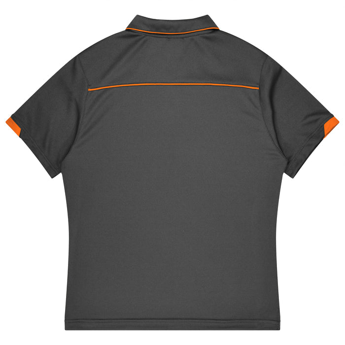 Currumbin Kids Polos - SLATE/HI VIZ ORANGE