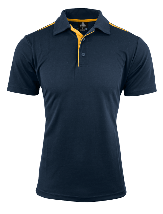 Paterson Mens Polos - NAVY/GOLD