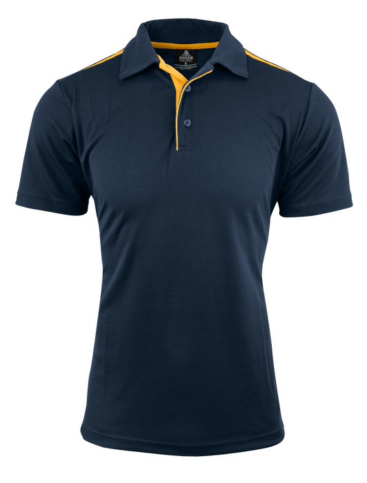 Paterson Mens Polos - NAVY/GOLD