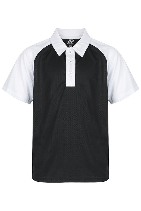 Manly Kids Polos - BLACK/WHITE