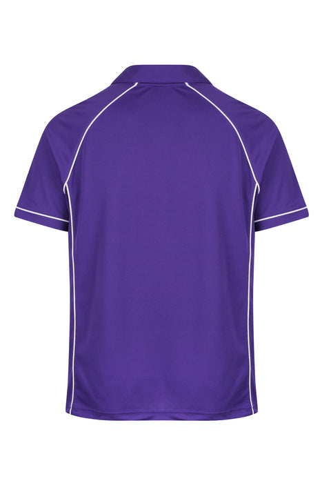 Endeavour Mens Polos - PURPLE/WHITE