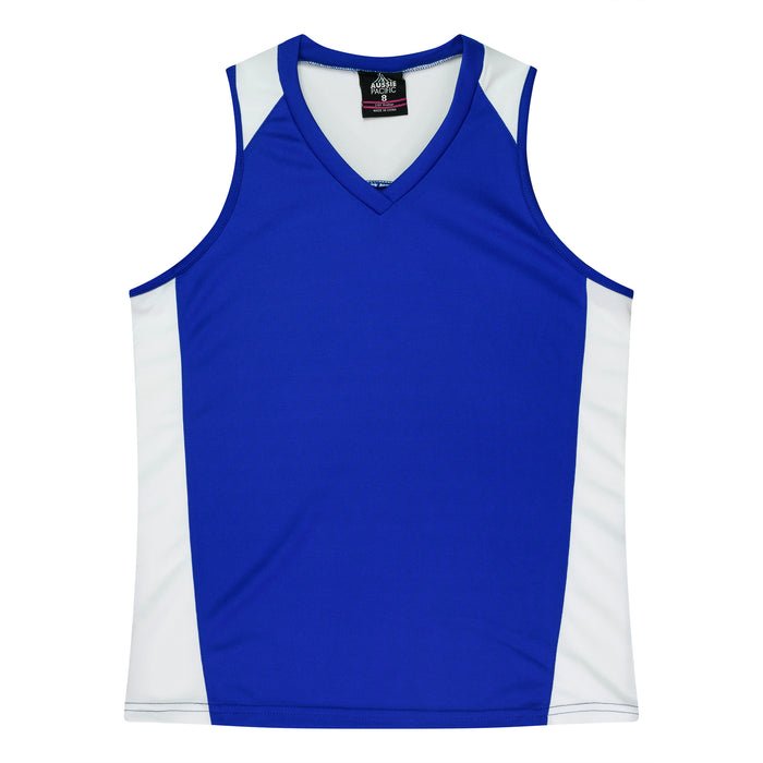 Premier Lady Singlets - ROYAL/WHITE