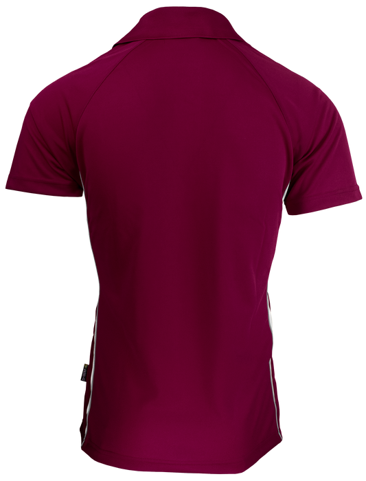 Eureka Mens Polos - MAROON/WHITE