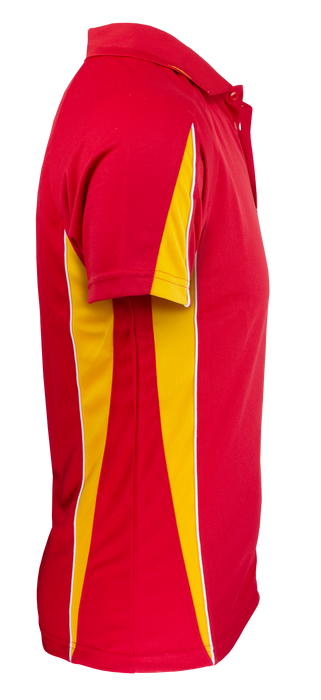 Eureka Mens Polos - RED/GOLD