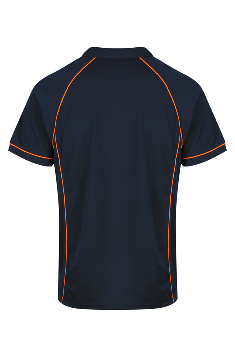 Endeavour Mens Polos - NAVY/ORANGE