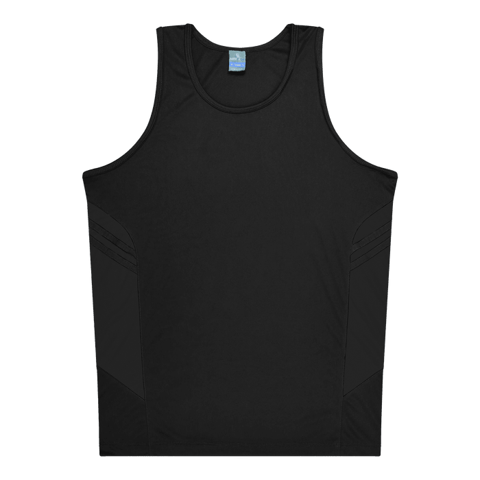 Tasman Kids Singlets - BLACK