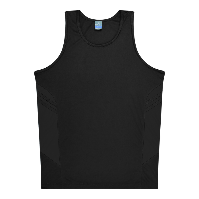 Tasman Kids Singlets - BLACK
