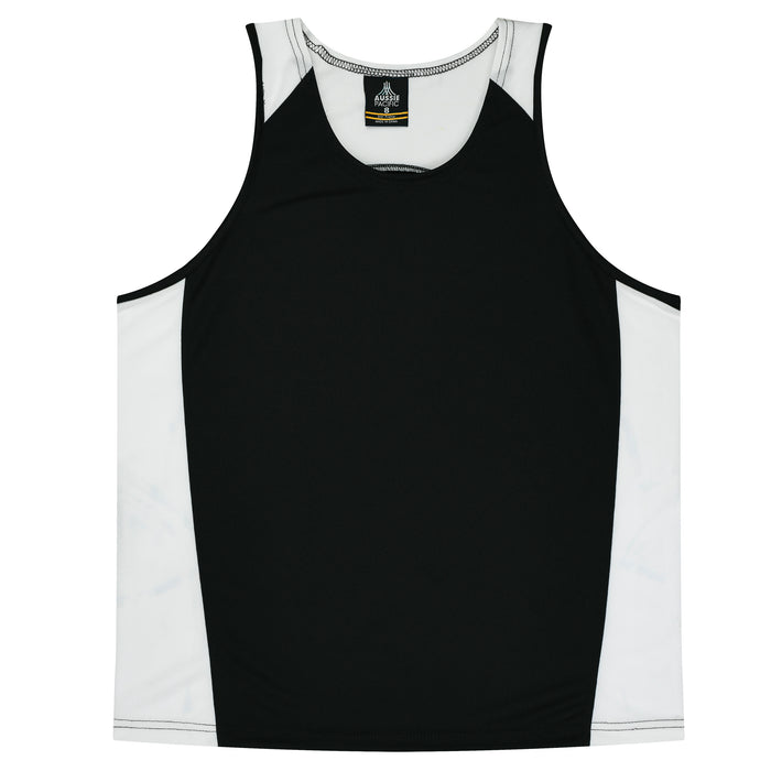 Premier Kids Singlets - BLACK/WHITE