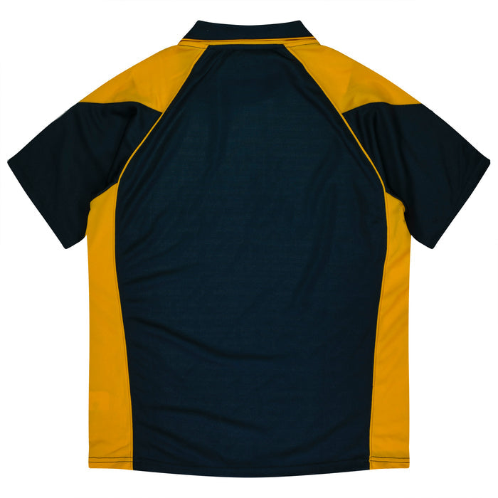 Premier Kids Polos - NAVY/GOLD