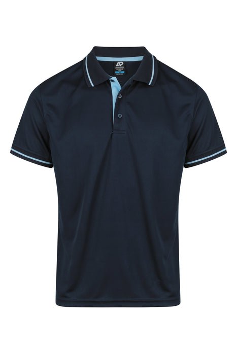 Cottesloe Mens Polos - NAVY/SKY