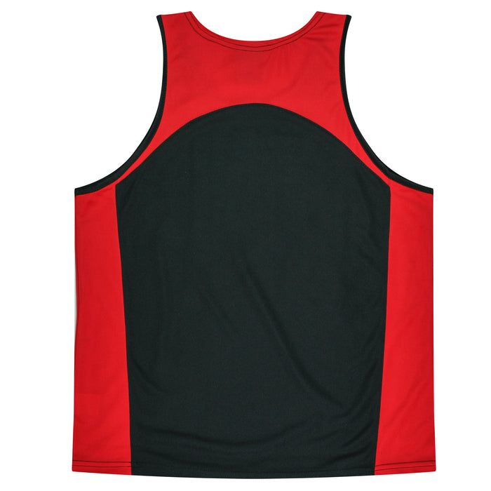 Premier Kids Singlets - BLACK/RED
