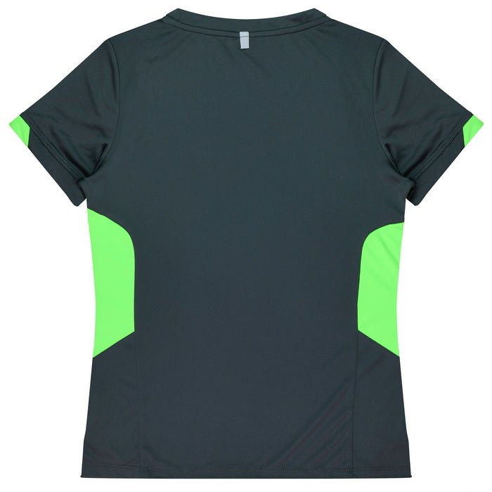 Tasman Lady Tees - SLATE/NEON GREEN