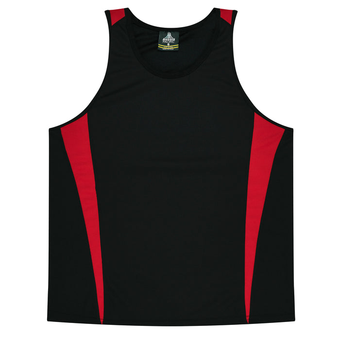 Eureka Kids Singlets - BLACK/RED